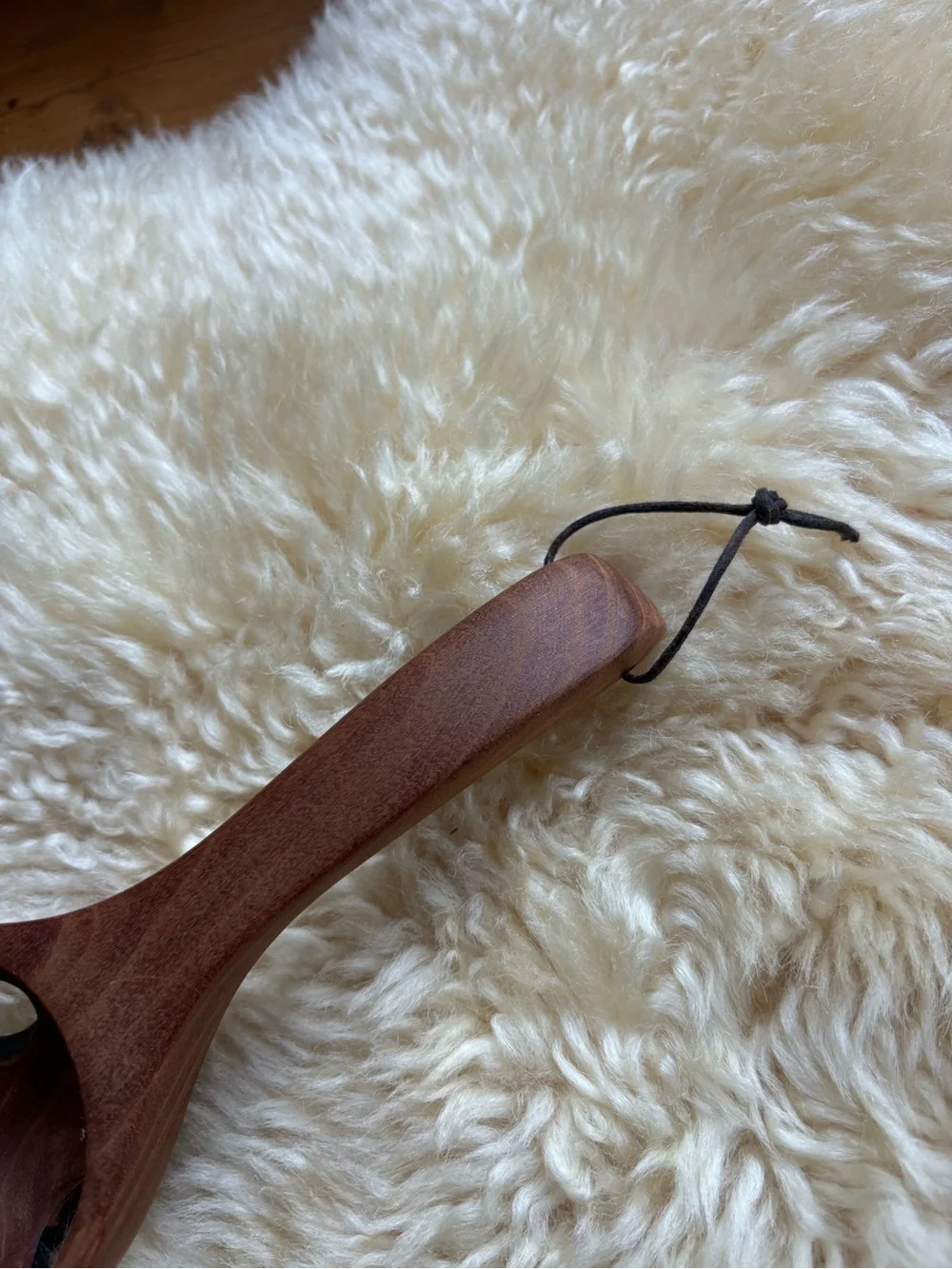 Hand Carved Wooden Egg Separator